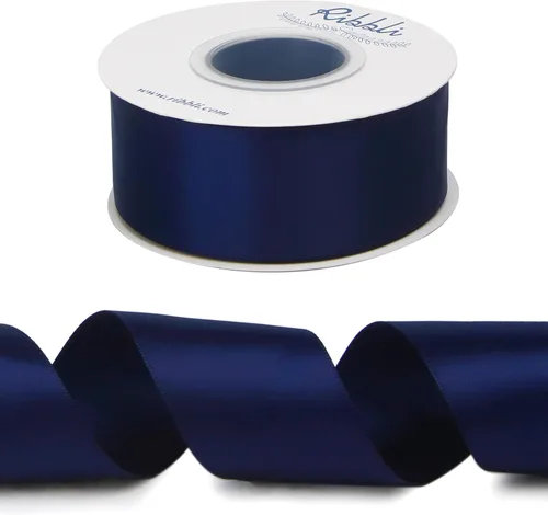 Miniatura 509 de Ribbli - Cinta de satén de doble cara dorada, 1/2 pulgada x 25 yardas, uso para ramo de lazos de manualidades, envoltura de regalos, decoración