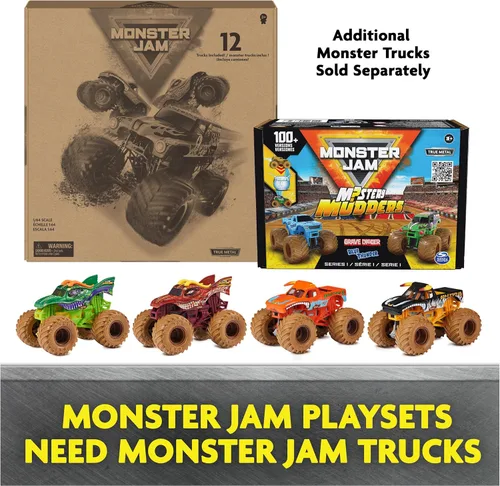 Miniatura 10 de Monster Jam, set de juego transformable Hauler y almacenamiento con camión monstruo exclusivo El Toro Loco, escala 1:64, juguetes para niños y niñas