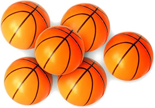 Paquete de 24 pelotas de baloncesto antiestrés de 2.5 pulgadas, mini pelota deportiva de espuma para apretar, bolas de salud que alivian la presión