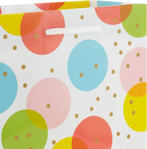 Miniatura 4 de Hallmark Bolsas de regalo de Pascua en varios tamaños (8 bolsas: 3 pequeñas 6", 3 medianas 9", 2 grandes 13") lunares, rayas arcoíris, flores