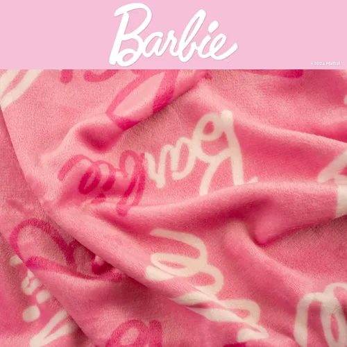 Miniatura 4 de Barbie Ropa de cama para niños, cobija súper suave de toque sedoso, 40 x 50 pulgadas, (Producto con licencia oficial) de Franco