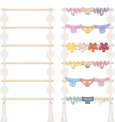 Miniatura 9 de SNOWSTAR Organizador de Pinzas de Pelo con Flor, Soporte Colgante para Pinzas de Pelo y Almacenamiento para Mujeres y Niñas, Perchero para Pinzas