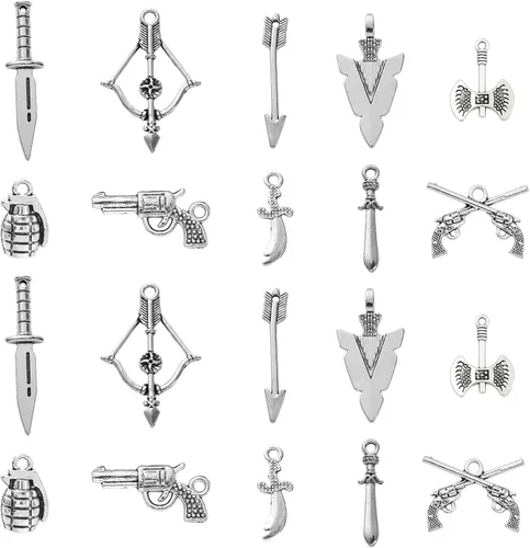Miniatura 17 de Ipotkitt 100 dijes de vajilla de estilo vintage, cuchara, cuchillo, tenedor, dijes antiguos de cocina para manualidades, joyería, accesorios