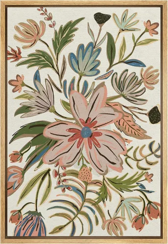 Miniatura 149 de SIGNFORD Lienzo impreso para pared, acuarela, floral, retro, abstracto, naturaleza, desierto, ilustraciones florales botánicas, arte moderno