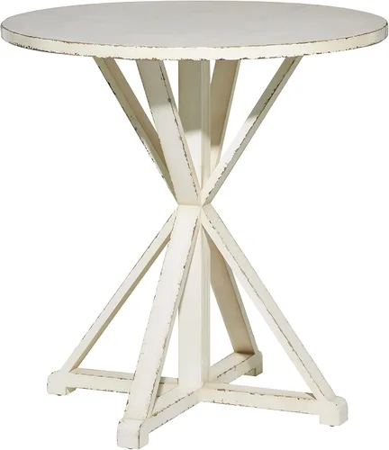 Miniatura 3 de Deco 79 Mesa auxiliar de madera para mesa auxiliar, mesa auxiliar de 29 x 29 x 31 pulgadas, color blanco