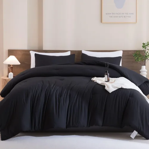 Miniatura 10 de Paxrac - Juego de edredón y funda de almohada beige - Tamaño individual/individual XL, juego de 2 piezas color crema, ropa de cama ligera y neutra