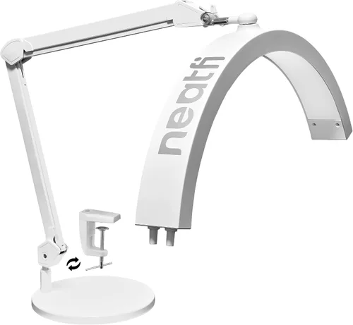 Miniatura 9 de Neatfi Lámpara de mesa LED media luna para esteticistas, técnico de uñas y cosmetóloga para arte de manicura, facial, depilación, hilo y tatuajes