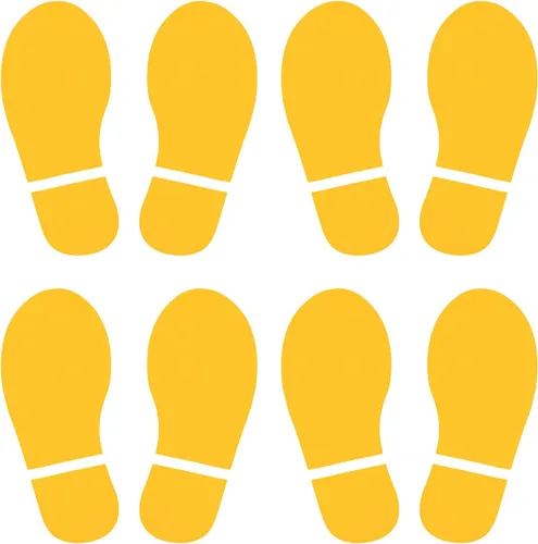 Miniatura 35 de PATIKIL Adhesivo de huellas de 6 x 2.5 pulgadas, 4 pares de zapatos de PVC para decoración de clase, guía de escaleras, color negro