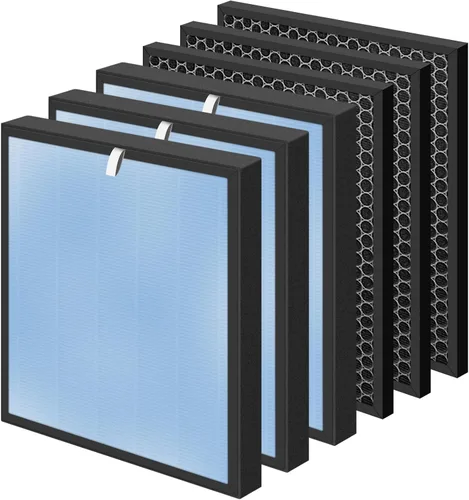 Miniatura 7 de HSP001 - Repuesto de filtro HEPA verdadero para filtros purificadores de aire Hathaspace HSP001, 4 en 2 H13 True HEPA filtro con prefiltro de carbón