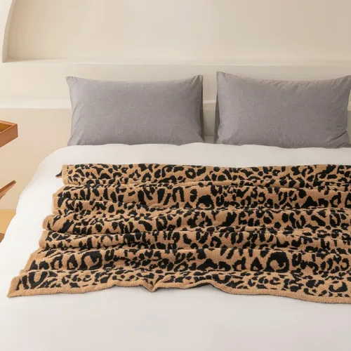 Miniatura 8 de MH MYLUNE HOME Manta Throw Ultra Suave de Leopardo (50x60 pulgadas) Mantas de Microfibra Suaves Cálidas Reversibles Manta de Guepardo