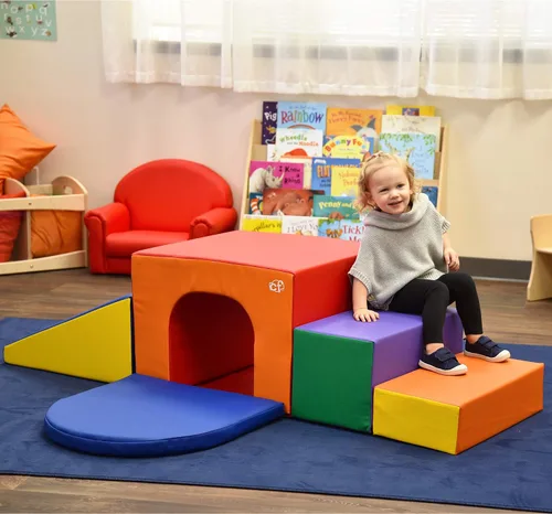 Miniatura 8 de Children's Factory Túnel de gateo para bebés, bloques de escalada de espuma para niños pequeños, gimnasio de selva suave para educación en casa