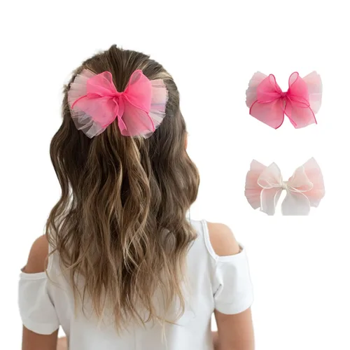 Miniatura 23 de 2 pinzas para el cabello con lazo grande para niñas y mujeres, accesorio elegante para el cabello para cumpleaños, uso diario, vacaciones y fiestas