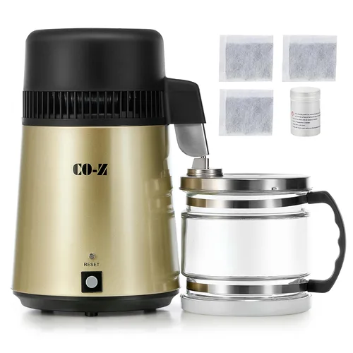 Miniatura 13 de CO-Z Destilador de agua de 1.1 galones, encimera de 750 W, destilador de encimera de oficina en casa destilador de agua que hace la máquina, Máquina