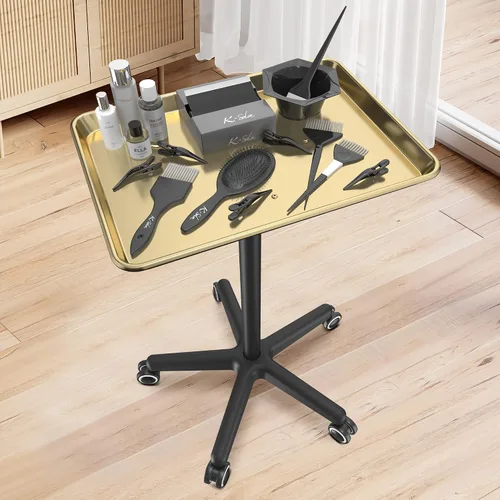 Miniatura 7 de Bandeja de salón para peluquería, carrito de salón para estilista de peluquería, carrito con ruedas, bandeja rodante de salón, estaciones de salón