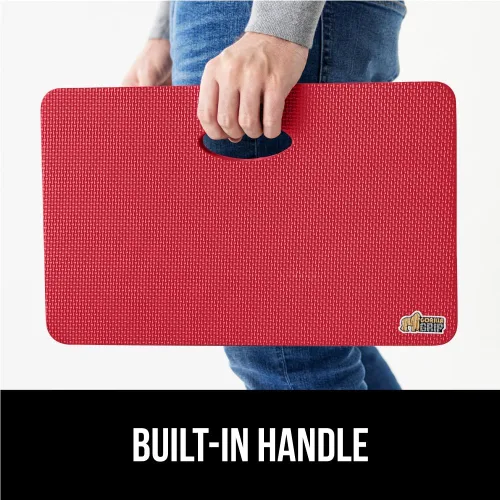 Miniatura 7 de GORILLA GRIP Almohadilla de rodillas de espuma suave extra gruesa con patente pendiente, 2 PK, almohadillas de rodillas grandes y de apoyo para Rojo