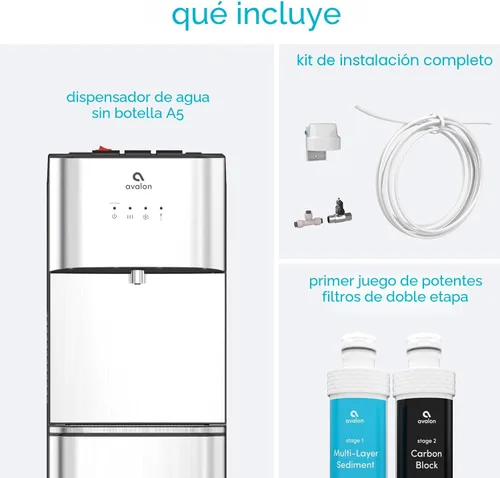 Miniatura 7 de Avalon dispensador de agua refrigerada, agua sin botella, de limpiado automático y grado comercial. 3 configuraciones de temperatura. Agua caliente