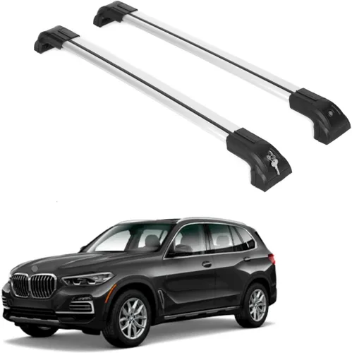 Miniatura 11 de ERKUL Barras transversales de techo de 220 libras para BMW X3 G01 2018-2024 Barras transversales de aluminio con bloqueo antirrobo para techo