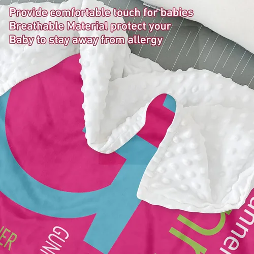 Miniatura 5 de Manta de bebé de doble capa para recién nacido, manta de cama de bebé rosa intenso, regalos de cumpleaños para niños y niñas, manta de bebé 09 Rosa