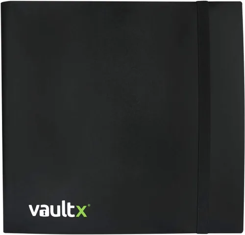 Vault X Carpeta estándar de 12 bolsillos, con capacidad para 480 tarjetas intercambiables en 20 páginas de carga lateral (negro)