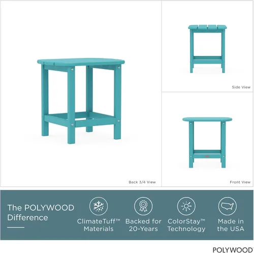 Miniatura 3 de POLYWOOD SBT18AR South Beach - Mesa auxiliar para exteriores de 18 pulgadas, Aruba