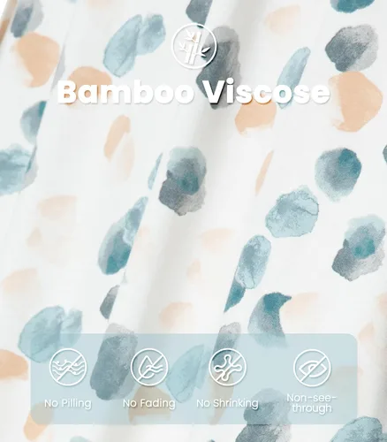 Miniatura 5 de NACHILA Camisones para mujer, viscosa hecha de bambú, cuello en V, manga corta, ropa de dormir fresca