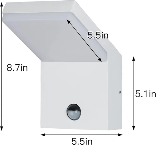 Miniatura 8 de Accesorios de luz al aire libre con sensor de movimiento, montaje en pared, aplique de pared exterior, luz de porche, luces de garaje, luces