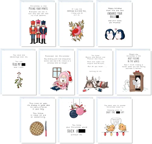 Miniatura 24 de Tarjeta Divertida de Hanukkah – Saludo Festivo con Juegos de Palabras, Blanca por Dentro, Perfecta para Amigos, Familia, Colegas