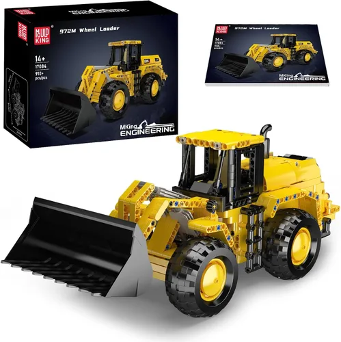 Mould King 17084 - Juego de construcción de modelos de cargador de ruedas, más de 910 piezas, kit de montaje de vehículo de construcción MOC con