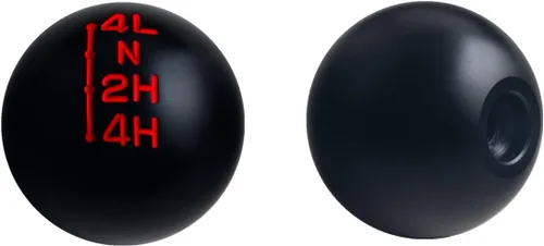 Miniatura 3 de DEWHEL Pomo de cambio de caja de transferencia de aluminio, compatible con Dodge, negro, 3/8"-24