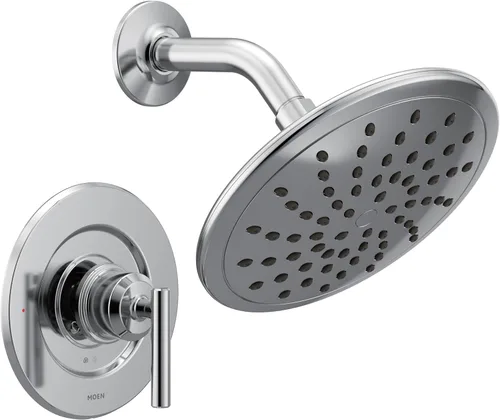 Miniatura 12 de Moen Gibson Posi-Temp T3002EPBL - Molde de ducha moderno de equilibrio de presión con cabezal de ducha de lluvia ecológico de 8 pulgadas, requiere