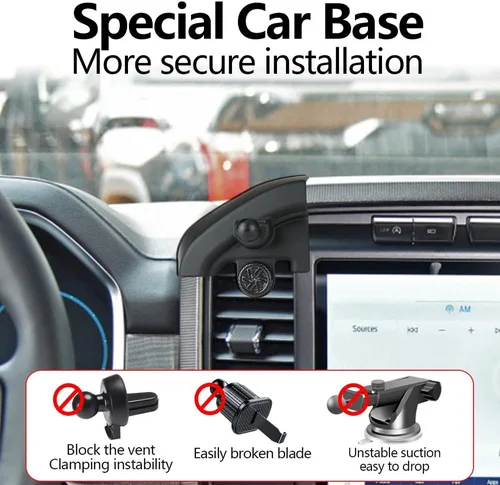 Miniatura 2 de Soporte de teléfono de coche para Ford F-150 F150 Mobile Phone Mount Truck 2021 2022 2023 2024 2025 【No compatible con King Ranch 2024-2025, Raptor】