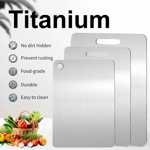 Miniatura 5 de Tabla de cortar de titanio Katuchef, 2026 Nueva 100% Pura Tabla de cortar de titanio para cocina, Titan Cut Pro No tóxico Tablas de cortar duraderas