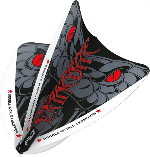 Miniatura 3 de RED DRAGON Peter Wright Snakebite Hardcore Ionic DWC Dart Vuelos - 3 juegos por paquete (9 vuelos de dardos en total)