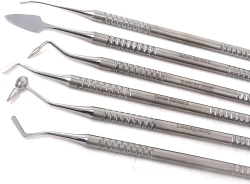 Miniatura 4 de Instrumento compuesto Dental Set de 6 piezas de llenado de plástico restaurador preparación talladores contorno tapón bola bruñidor cavidad diente