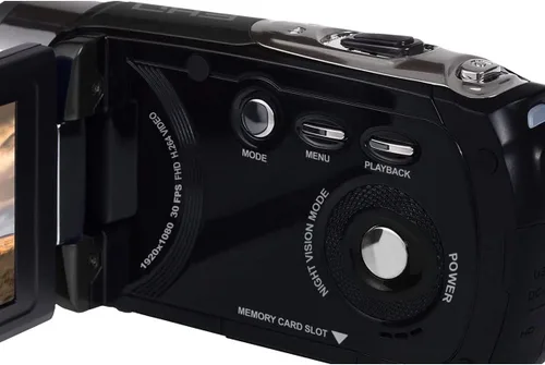 Miniatura 3 de Minolta Videocámara - Video Full HD de 1080p, fotos de 24 MP, visión nocturna con sensor IR, zoom 16X, estabilización antivibración, pantalla táctil