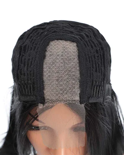 Miniatura 7 de Pelucas negras estilo Bob pelucas cortas y rectas para mujer, pelo sintético resistente al calor, parte media, aspecto natural, uso diario, cosplay