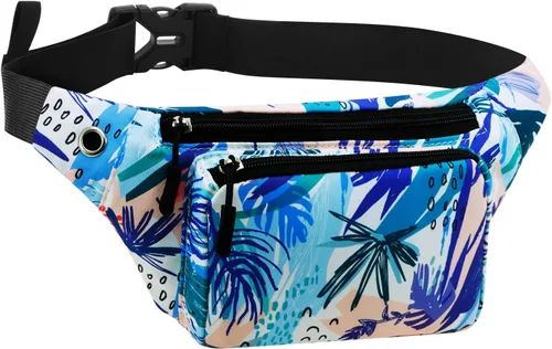 Miniatura 13 de Kamo Fanny Pack, Riñonera Mochila Impermeable Durable Poliéster Pequeño para el aire libre Ligero bolsa cruzada, bolso de día para Mujeres Hombres