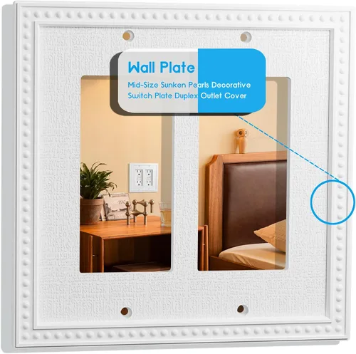 Miniatura 2 de Cubiertas de interruptor de luz para placa de pared, cubiertas de salida de tamaño mediano, cubiertas decorativas para placa de interruptor GFCI