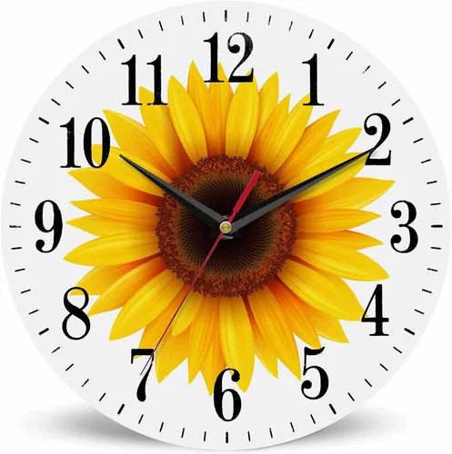 Miniatura 11 de Mxocom Reloj de pared con diseño de oso con texto en inglés "The Brown Bear Welcomes and Waves a Paw de 10 pulgadas, silencioso, sin tictac