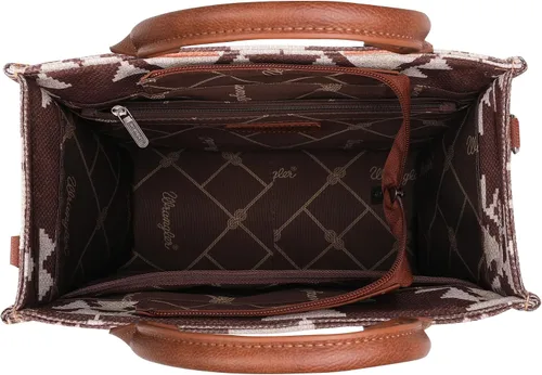 Miniatura 4 de Wrangler - Cartera para tarjetas de crédito para mujer, estilo bohemio, azteca, con bolsillo con cremallera
