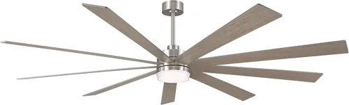 Miniatura 12 de LEDLUX Ventilador de techo con motor CC de 84 pulgadas con luz, control remoto de 6 velocidades, motor reversible, moderno ventilador de techo Plata