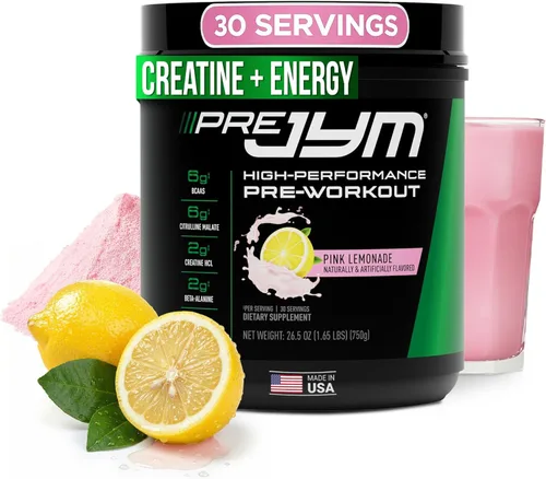 Miniatura 12 de JYM Supplement Science Pre JYM Polvo para antes del ejercicio de Piña y Fresa para Hombres y Mujeres, BCAAs, Nootrópicos, Creatina HCI, Citrullina