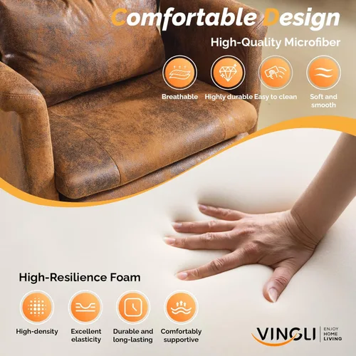 Miniatura 4 de VINGLI Silla de oficina alta reclinable de 100 a 130° con reposapiés y reposabrazos ajustables, silla ergonómica cruzada con ruedas y reposacabezas