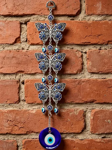 Miniatura 4 de Decoración colgante de mariposa azul contra el mal de ojo, amuleto nazar para colgar en la pared, protección del hogar y decoración de bendición