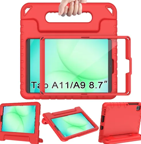 BMOUO Funda infantil para Samsung Galaxy Tab A11 de 8.7 pulgadas 2025, Galaxy A9 de 8.7 pulgadas 2023 / A7 Lite 2021 con protector de pantalla, a
