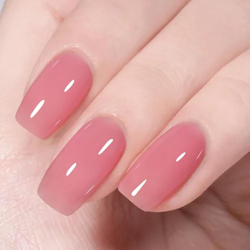 Miniatura 16 de AILLSA Esmalte de uñas de gel amarillo otoñal, esmalte de gel de hojas de otoño, esmalte de gel neutro translúcido nude de larga duración