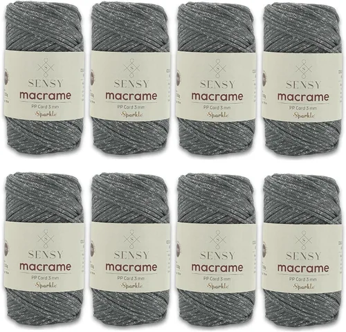 Miniatura 39 de Sensy - Cuerda de poliéster prémium de 0.118 pulgadas (0.118 in), 131 yardas, 100% polipropileno, cordón de macramé, cuerda de ganchillo de 0.118