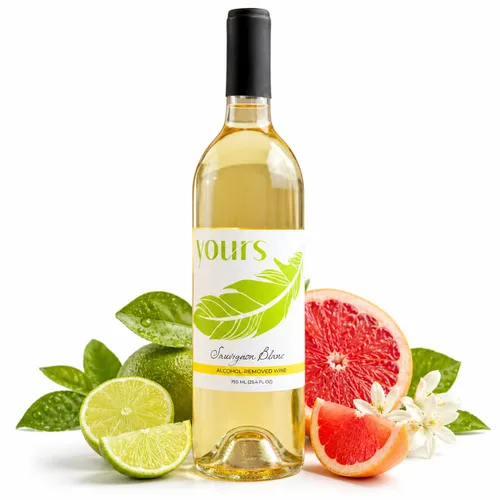 Miniatura 10 de YOURS Non-Alcoholic Wine Alternativa de vino premiada premium, sin alcohol y fruta de monje endulzada - Botella de 25.4 fl oz (Chardonnay)