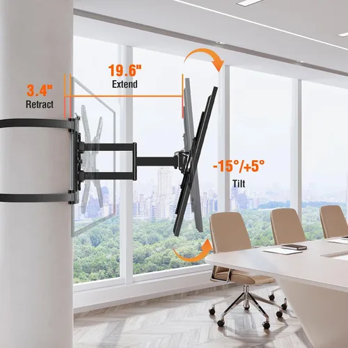 Miniatura 5 de ELIVED Soporte de TV de pilar para la mayoría de televisores de 26 a 60 pulgadas, soporte de TV de columna para gazebo patio, pérgola, soporte de TV