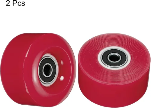 Miniatura 3 de PATIKIL Roller Skate Wheels with Bearings, Quad Skate Replacement for Double Row Skate Skateboard Indoor or Outdoor Rojo